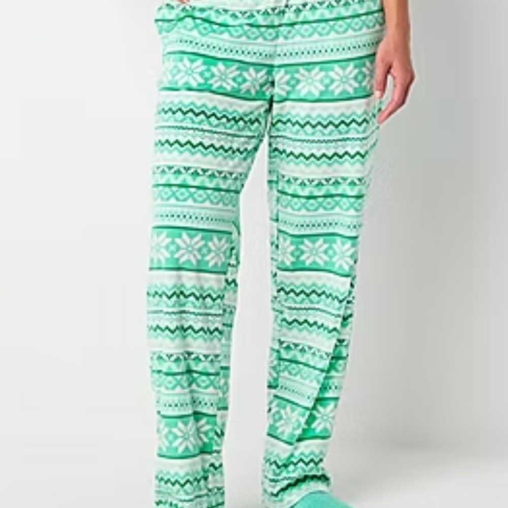 Mint Green Patterned Joggers